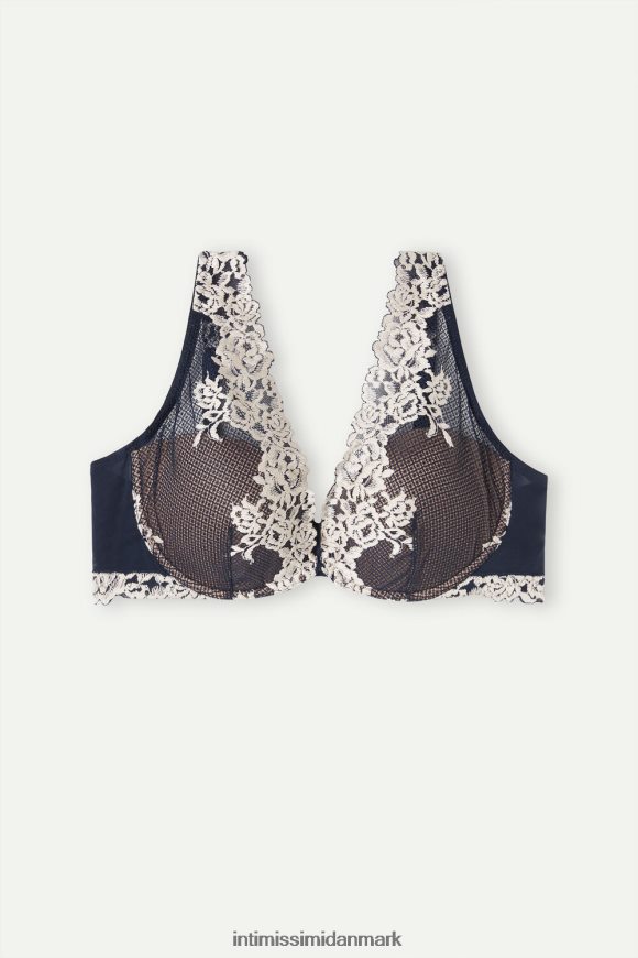 Intimissimi smukke blomster elena balconette bh Kvinder 347i-dyb blå/vanilje undertøj 8DZ4XJ544