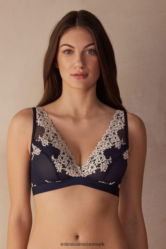 Intimissimi smukke blomster lara trekant bh Kvinder 347i-dyb blå/vanilje undertøj 8DZ4XJ784