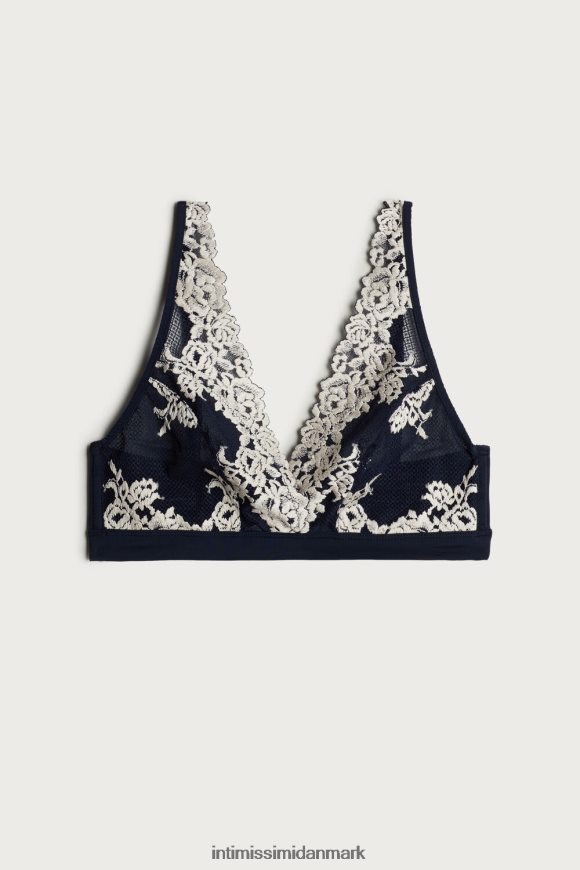 Intimissimi smukke blomster lara trekant bh Kvinder 347i-dyb blå/vanilje undertøj 8DZ4XJ784