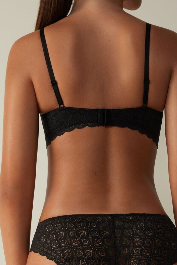 Intimissimi Fabiola push up bh med blonder Kvinder 019-sort undertøj 8DZ4XJ720