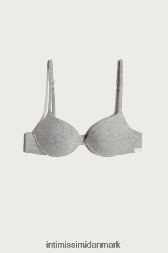 Intimissimi bellissima c cup push-up bh i bomuld Kvinder 031-lysegrå melange undertøj 8DZ4XJ829