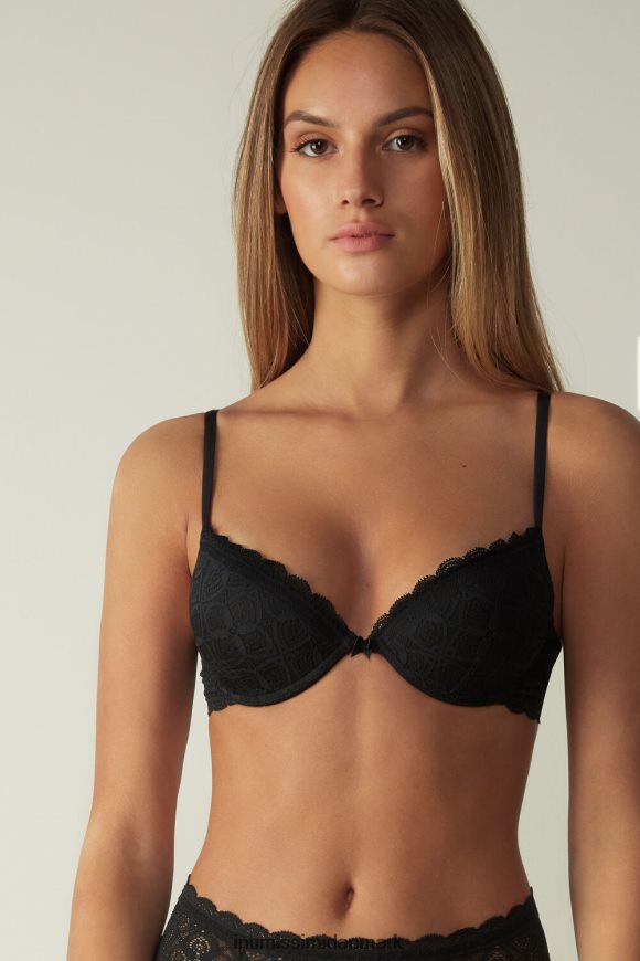 Intimissimi bellissima push-up bh med blonder Kvinder 019-sort undertøj 8DZ4XJ712