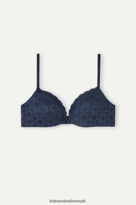 Intimissimi silvia push-up bh med blonder Kvinder 1467-intens blå undertøj 8DZ4XJ612