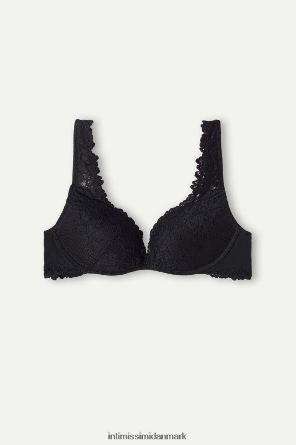 Intimissimi smukke blomster gioia super push-up bh Kvinder 019-sort undertøj 8DZ4XJ686