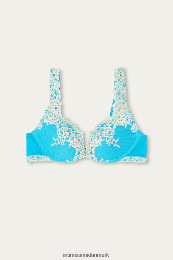 Intimissimi smukke blomster gioia super push-up bh Kvinder 233j-digital turkis/elfenben undertøj 8DZ4XJ575