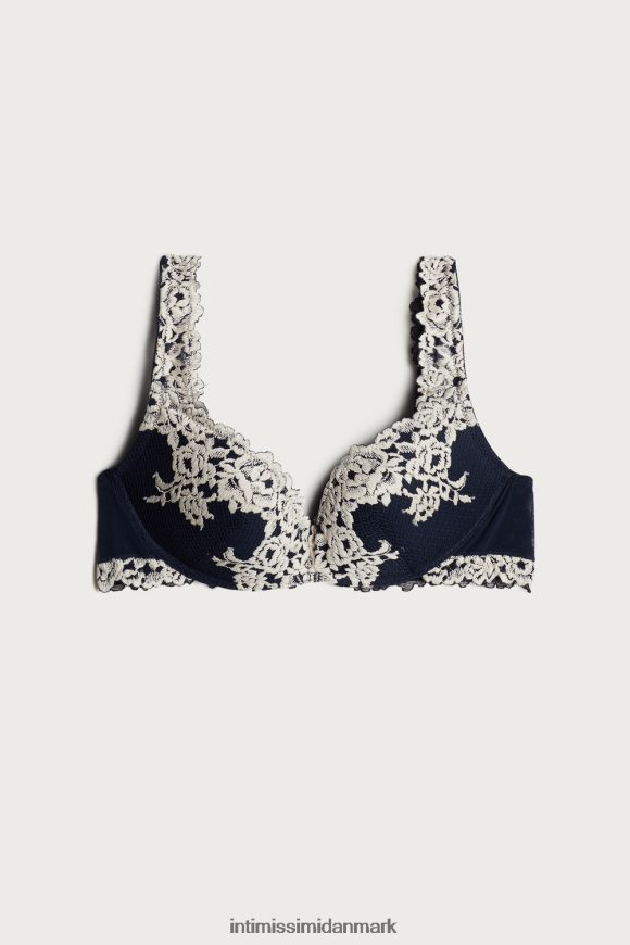 Intimissimi smukke blomster gioia super push-up bh Kvinder 347i-dyb blå/vanilje undertøj 8DZ4XJ783