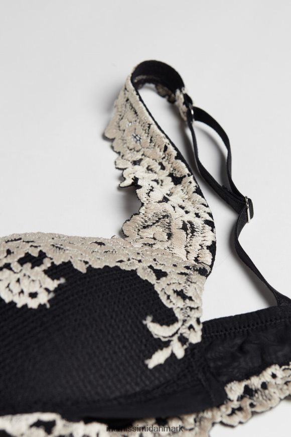 Intimissimi smukke blomster gioia super push-up bh Kvinder 9887-sort/elfenben undertøj 8DZ4XJ781