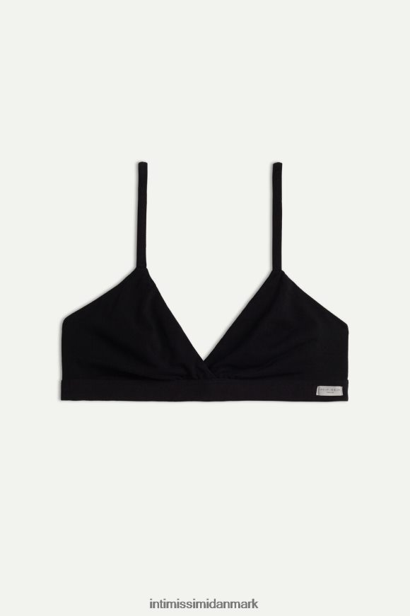 Intimissimi emma trekant-bh i naturlig bomuld Kvinder 019-sort undertøj 8DZ4XJ755