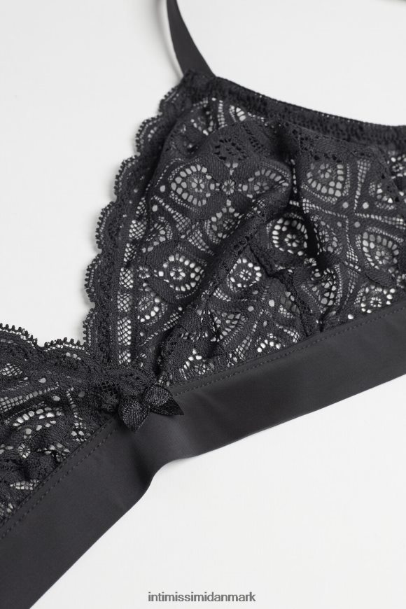 Intimissimi emma trekant-bh med blonder Kvinder 019-sort undertøj 8DZ4XJ690