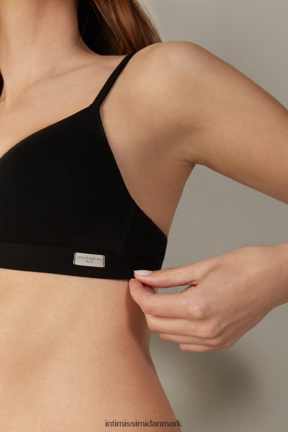 Intimissimi tiziana trekant-bh i naturlig bomuld Kvinder 019-sort undertøj 8DZ4XJ740