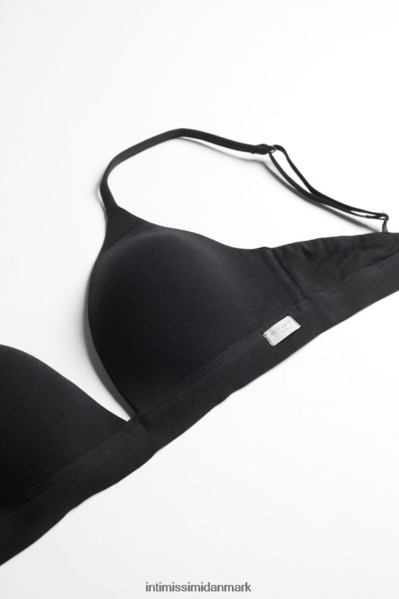 Intimissimi tiziana trekant-bh i naturlig bomuld Kvinder 019-sort undertøj 8DZ4XJ740