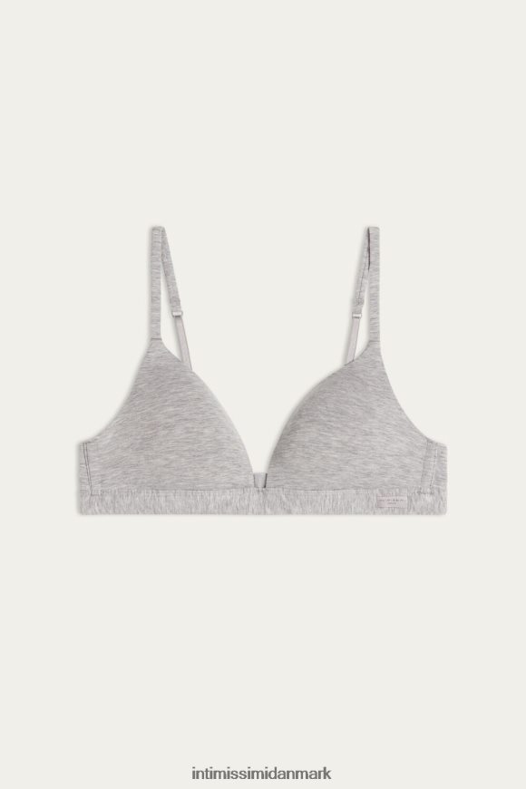 Intimissimi tiziana trekant-bh i naturlig bomuld Kvinder 031-lysegrå melange undertøj 8DZ4XJ739