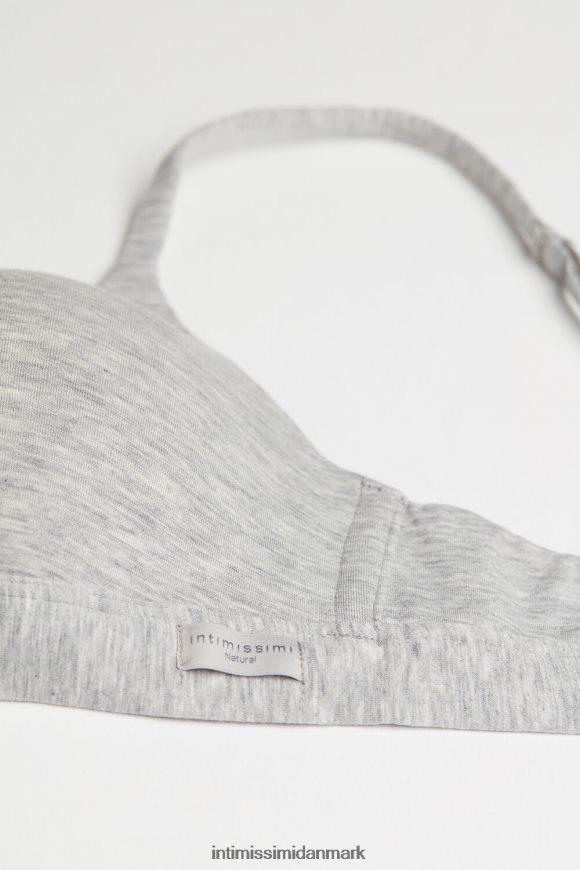 Intimissimi tiziana trekant-bh i naturlig bomuld Kvinder 031-lysegrå melange undertøj 8DZ4XJ739