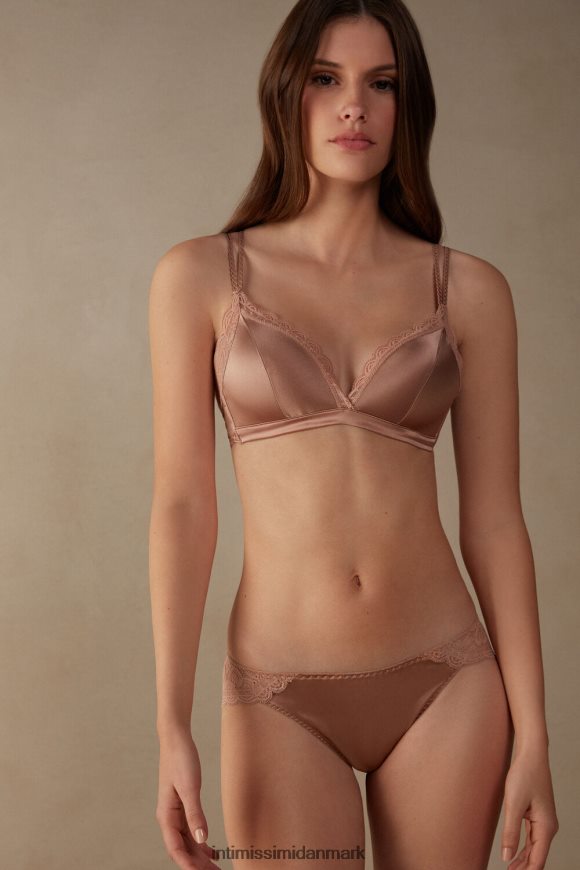 Intimissimi tiziana trekant-bh i silke og blonder Kvinder 163i-satin pink undertøj 8DZ4XJ788