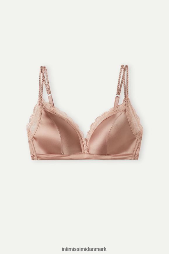 Intimissimi tiziana trekant-bh i silke og blonder Kvinder 163i-satin pink undertøj 8DZ4XJ788