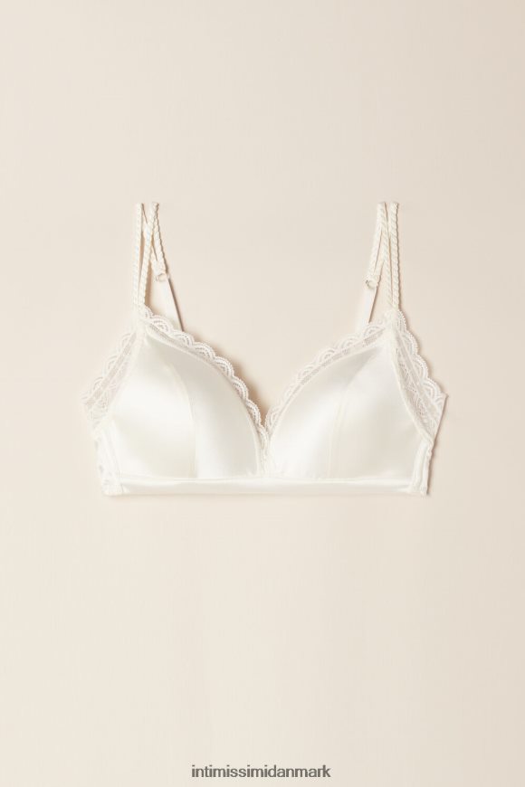 Intimissimi tiziana trekant-bh i silke og blonder Kvinder 2127-pulver hvid undertøj 8DZ4XJ786