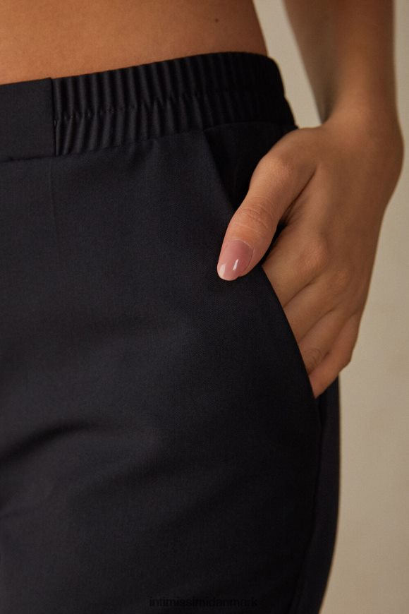 Intimissimi bukser med lige ben og lommer Kvinder 019-sort beklædning 8DZ4XJ1355