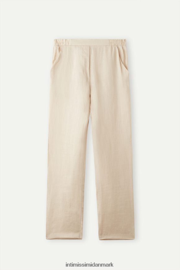 Intimissimi ensfarvede hørbukser Kvinder 913i-beige reb beklædning 8DZ4XJ1292