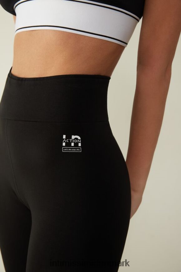 Intimissimi in action capri-leggings i økologisk bomuld i stretch Kvinder 019-sort beklædning 8DZ4XJ1399