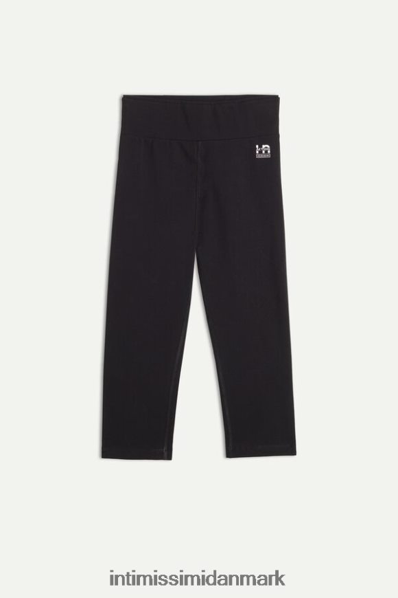 Intimissimi in action capri-leggings i økologisk bomuld i stretch Kvinder 019-sort beklædning 8DZ4XJ1399