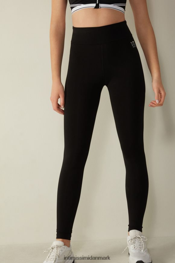 Intimissimi in action stretch leggings i økologisk bomuld Kvinder 019-sort beklædning 8DZ4XJ1400