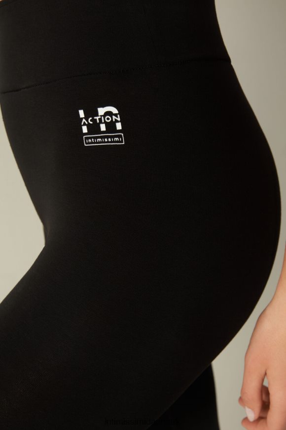 Intimissimi in action stretch leggings i økologisk bomuld Kvinder 019-sort beklædning 8DZ4XJ1400