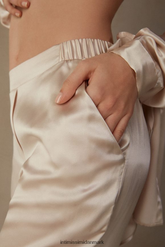Intimissimi lige silkebukser Kvinder 2280-lyserød silke beklædning 8DZ4XJ1372