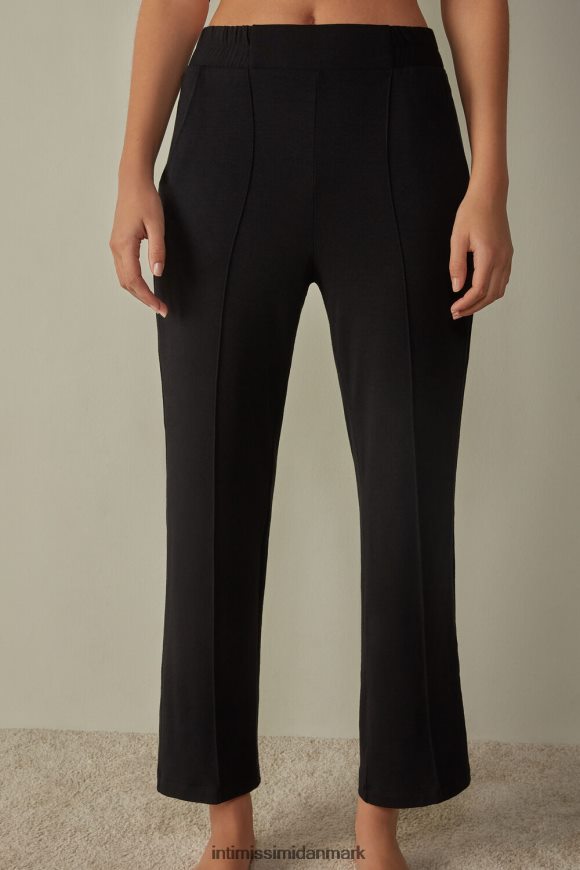 Intimissimi modal fleece med palazzobukser i kashmir Kvinder 019-sort beklædning 8DZ4XJ1380