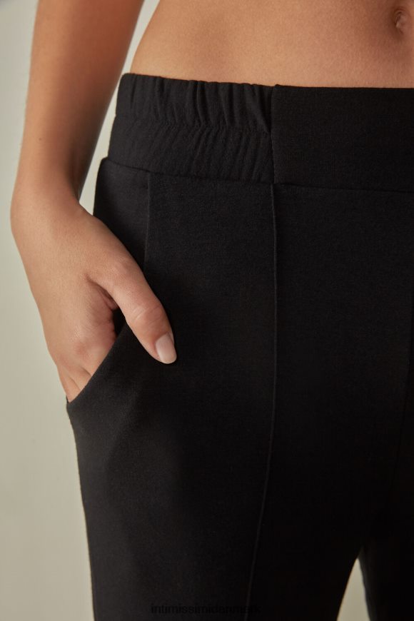 Intimissimi modal fleece med palazzobukser i kashmir Kvinder 019-sort beklædning 8DZ4XJ1380