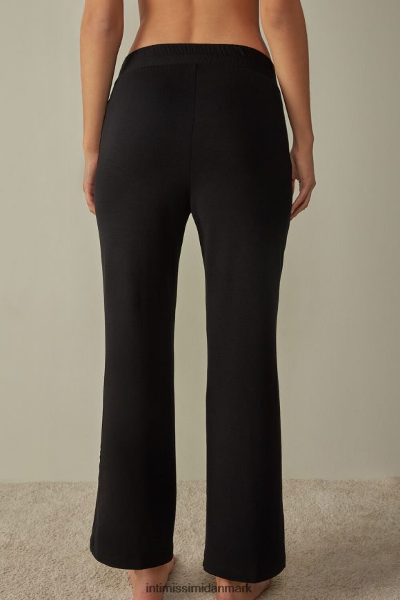 Intimissimi modal fleece med palazzobukser i kashmir Kvinder 019-sort beklædning 8DZ4XJ1380