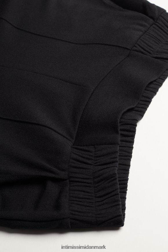 Intimissimi modal fleece med palazzobukser i kashmir Kvinder 019-sort beklædning 8DZ4XJ1380