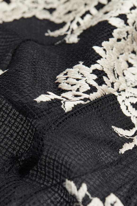 Intimissimi smukke blomster blonder og tyl body Kvinder 9887-sort/elfenben beklædning 8DZ4XJ1228