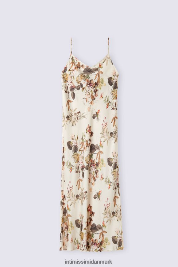 Intimissimi efterårs botanik lang viskose satin slip Kvinder 999i-st.efterårs botanik beklædning 8DZ4XJ1211