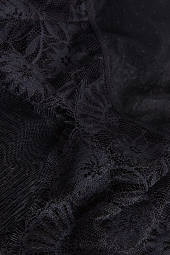 Intimissimi sensuelle blomster tyl og blonder babydoll Kvinder 019-sort beklædning 8DZ4XJ1205