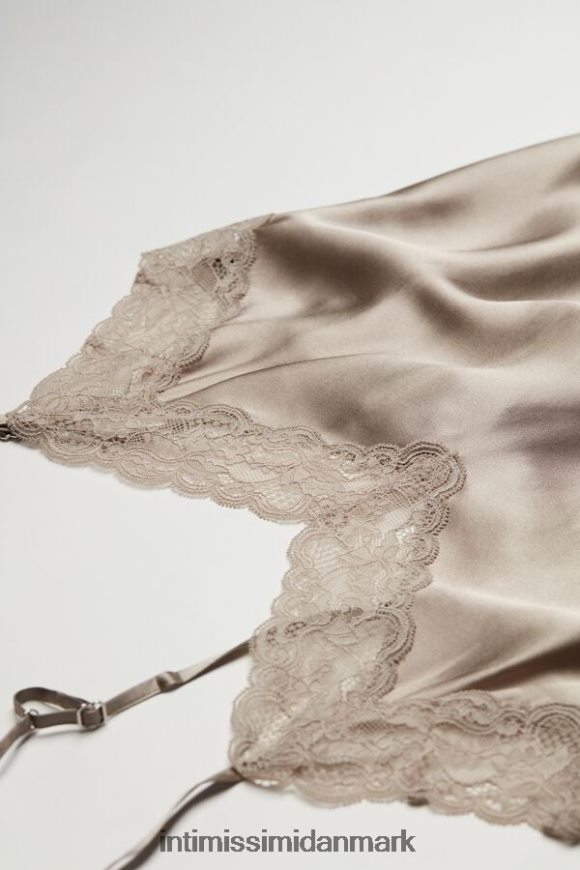 Intimissimi silke slip med blonde indsats detalje Kvinder 651i-pulver beige beklædning 8DZ4XJ1236