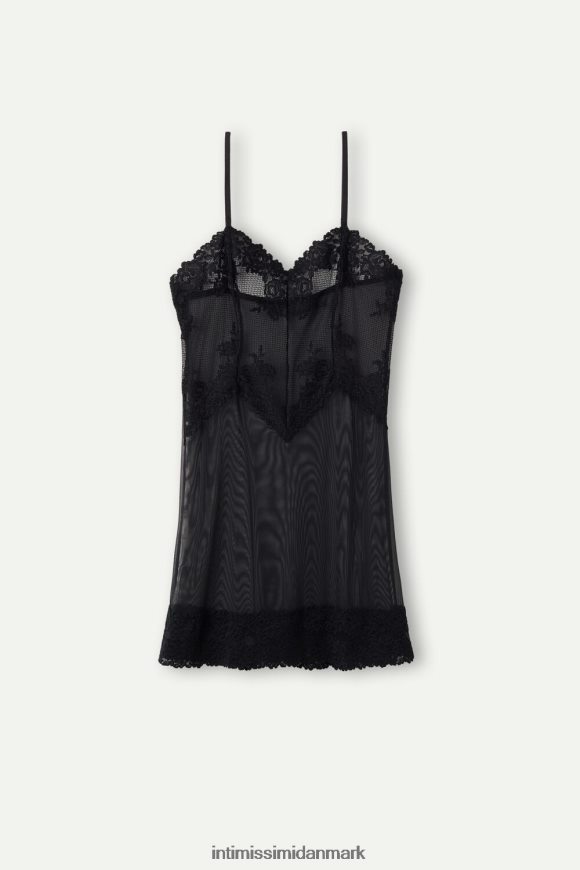 Intimissimi smukke blomster babydoll Kvinder 019-sort beklædning 8DZ4XJ1231