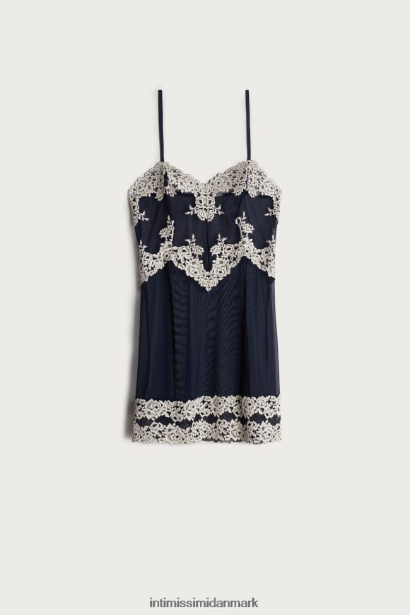 Intimissimi smukke blomster babydoll Kvinder 347i-dyb blå/vanilje beklædning 8DZ4XJ1243