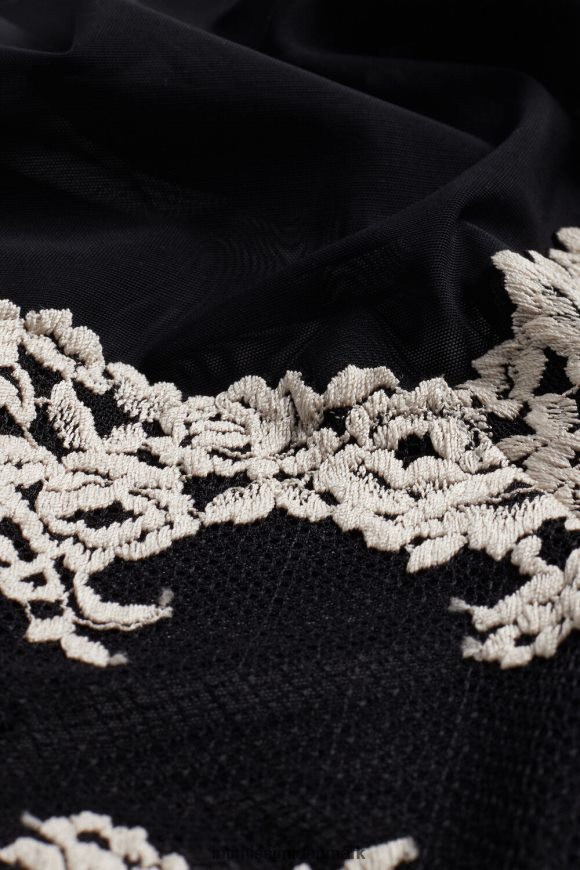 Intimissimi smukke blomster babydoll Kvinder 9887-sort/elfenben beklædning 8DZ4XJ1248