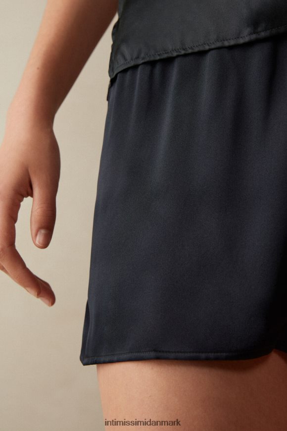Intimissimi glatte silke-satin shorts Kvinder 019-sort beklædning 8DZ4XJ1676