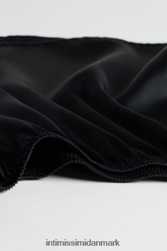 Intimissimi glatte silke-satin shorts Kvinder 019-sort beklædning 8DZ4XJ1676