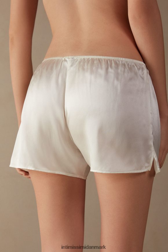 Intimissimi glatte silke-satin shorts Kvinder 2127-pulver hvid beklædning 8DZ4XJ1674
