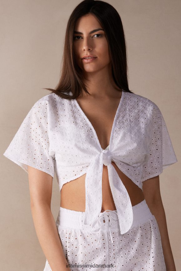 Intimissimi hello sunshine wrap-over top i sangallo Kvinder 001-hvid beklædning 8DZ4XJ1529