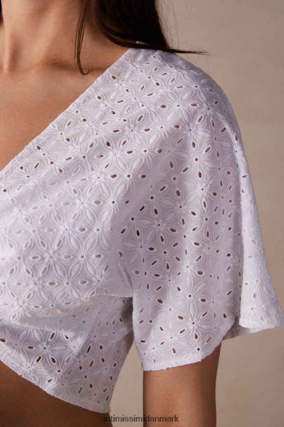 Intimissimi hello sunshine wrap-over top i sangallo Kvinder 001-hvid beklædning 8DZ4XJ1529