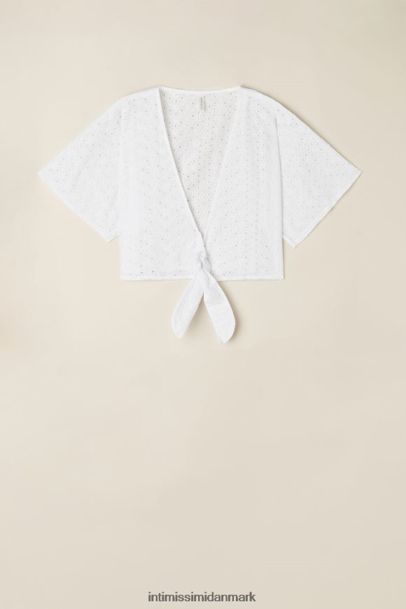 Intimissimi hello sunshine wrap-over top i sangallo Kvinder 001-hvid beklædning 8DZ4XJ1529