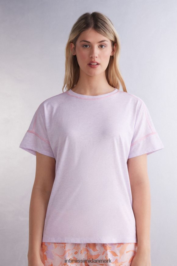 Intimissimi iris og abrikos kortærmet ultrafrisk supima bomuldstop Kvinder 3059-bianco beklædning 8DZ4XJ1517