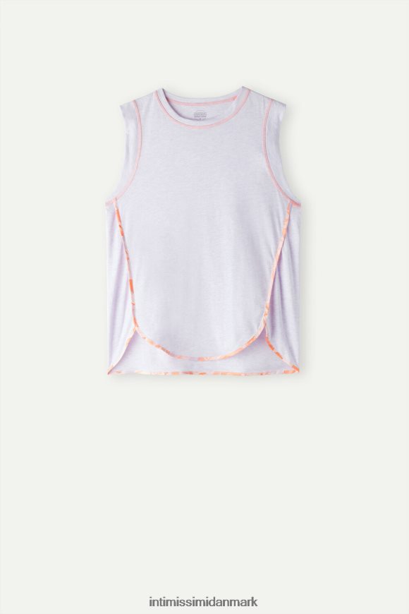 Intimissimi iris og abrikos ultrafrisk supima bomuldsvest top Kvinder 3059-bianco beklædning 8DZ4XJ1516
