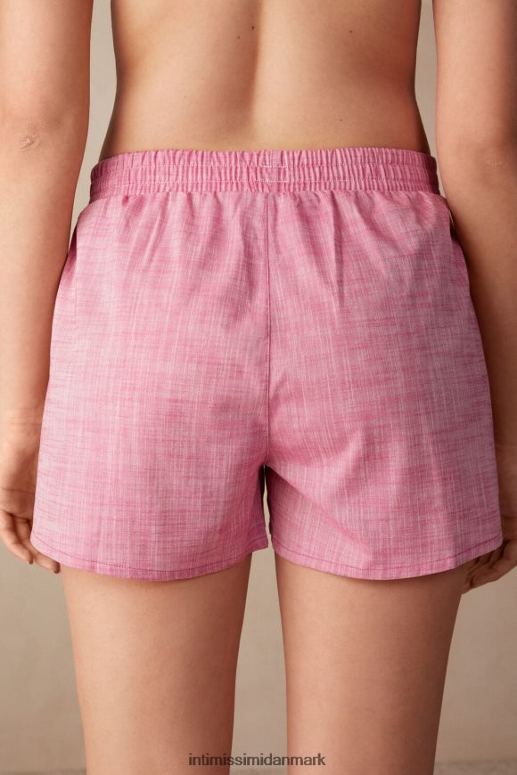 Intimissimi jordbær milkshake almindeligvævede shorts i bomuld Kvinder 248j-pink valentine chambray beklædning 8DZ4XJ1538