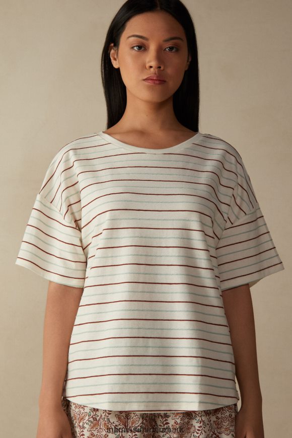 Intimissimi krydderier have kortærmet bomuldstop Kvinder 004j-riga krydderhave beklædning 8DZ4XJ1627