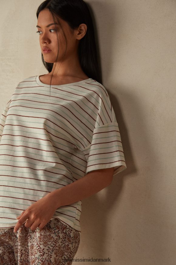 Intimissimi krydderier have kortærmet bomuldstop Kvinder 004j-riga krydderhave beklædning 8DZ4XJ1627