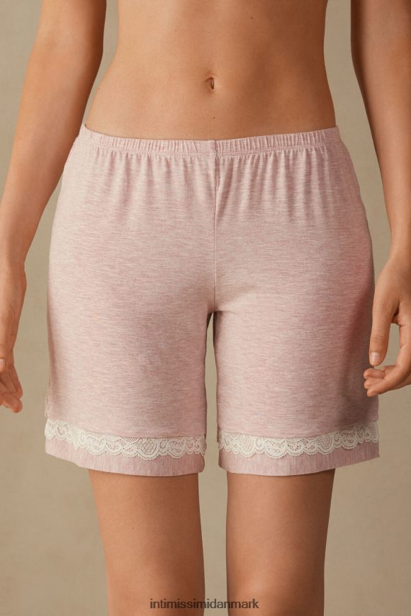 Intimissimi modale shorts med blondedetaljer Kvinder 008j-lyserød melange beklædning 8DZ4XJ1637
